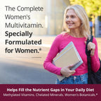 Suplemento multivitamínico para mujer: vitaminas y minerales diarios con ácido, Cápsulas para mujer