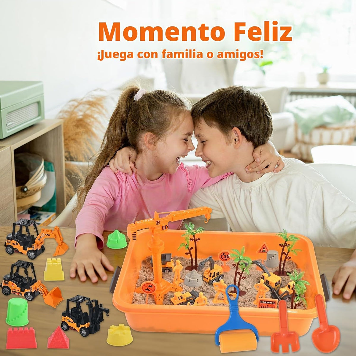 Faburo - Kit de construcción de arena de 34 piezas, juguete sensorial para niños pequeños