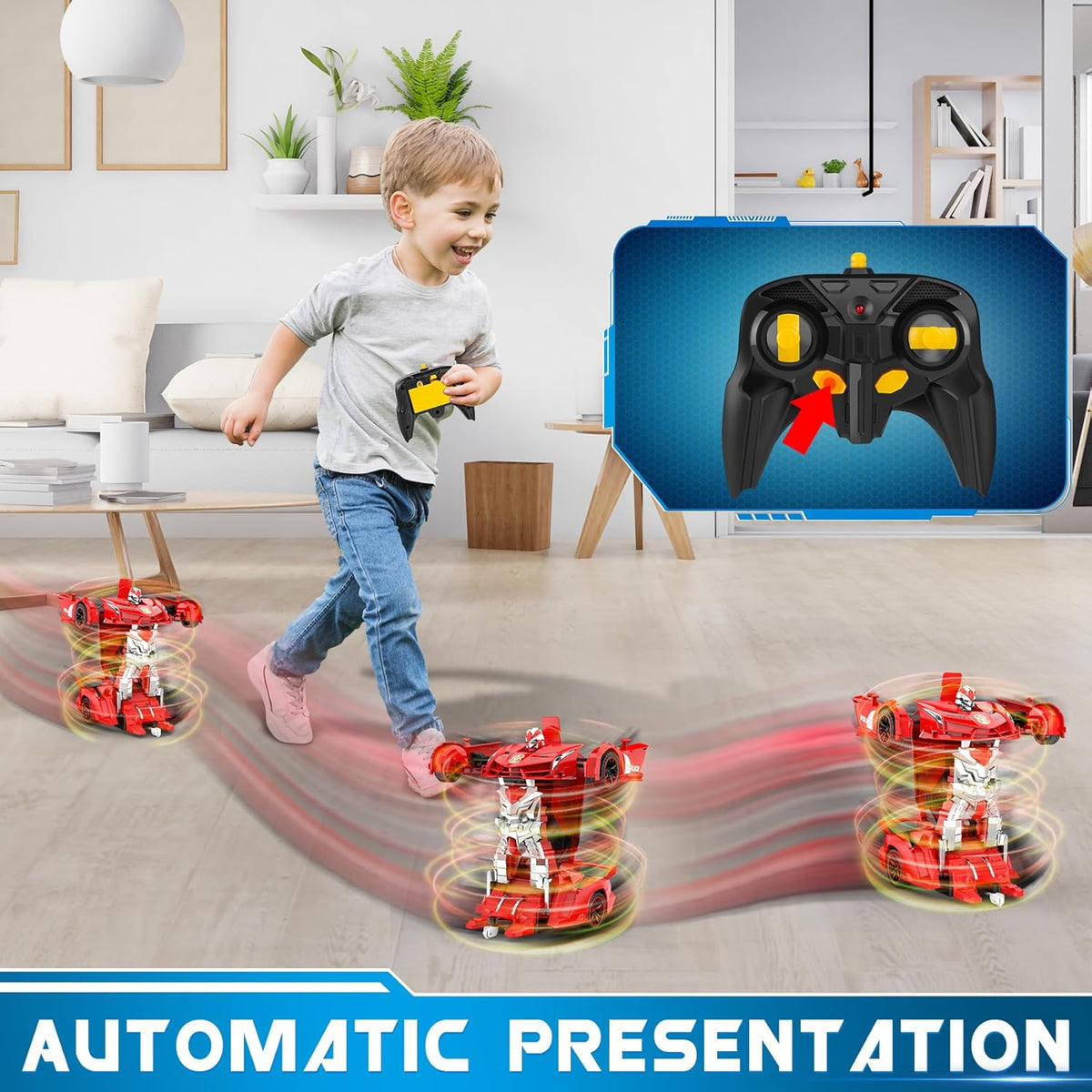 FDJ Robot de auto transformable a control remoto