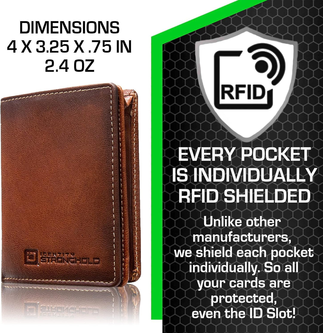 ID Stronghold Waltlet - Cartera plegable con bloqueo RFID para homb...