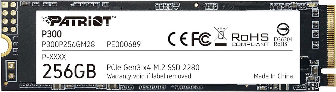Patriot P300 M.2 PCIe Gen 3 x4 256GB SSD de bajo consumo de energía