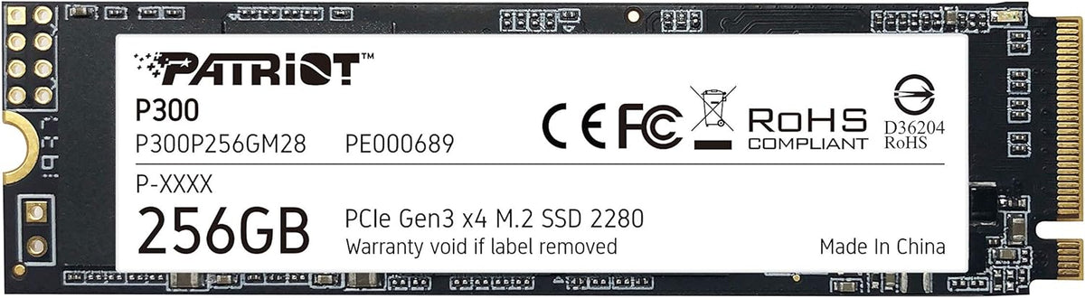 Patriot P300 M.2 PCIe Gen 3 x4 256GB SSD de bajo consumo de energía