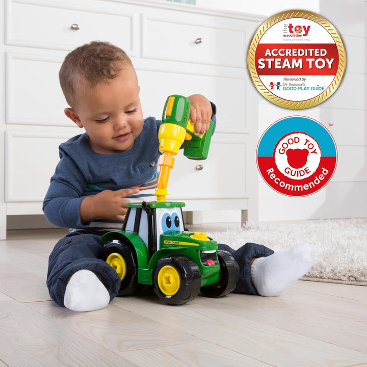 BUILD-A-BUDDY John Deere Tractor de juguete y taladro de juguete -...