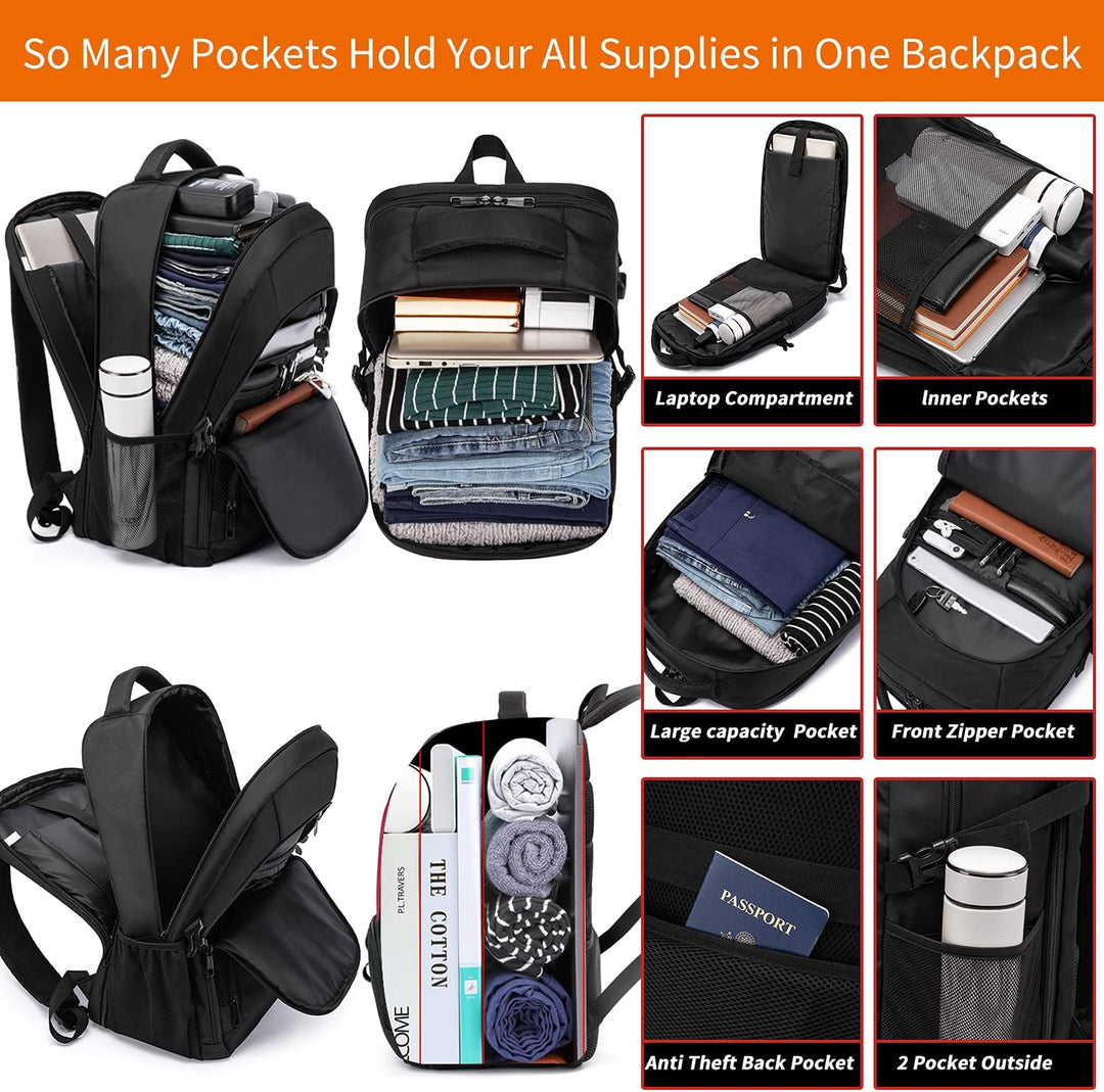 LIWAG Mochila extra grande para laptop, para mujer, mochila de viaj...