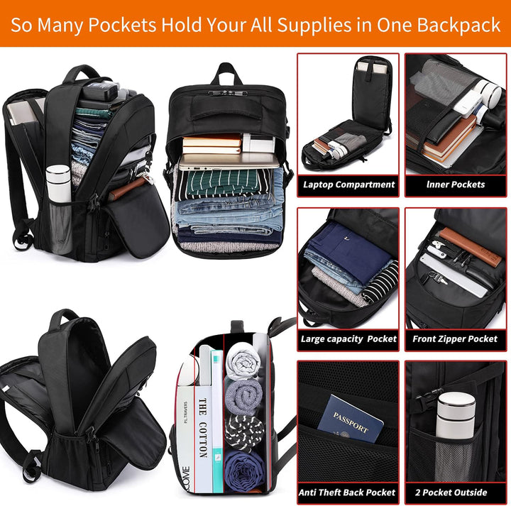 LIWAG Mochila extra grande para laptop, para mujer, mochila de viaj...