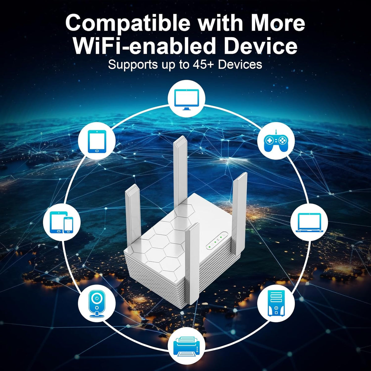 Extensor WiFi Amplificador de señal de doble banda 58 GHz