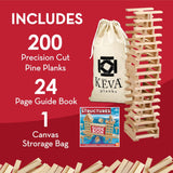 KEVA Structures - Juego de 200 tablones de construcción de