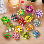 CUBIMANA Paquete de 24 mini construcción botánica de flores para adultos y