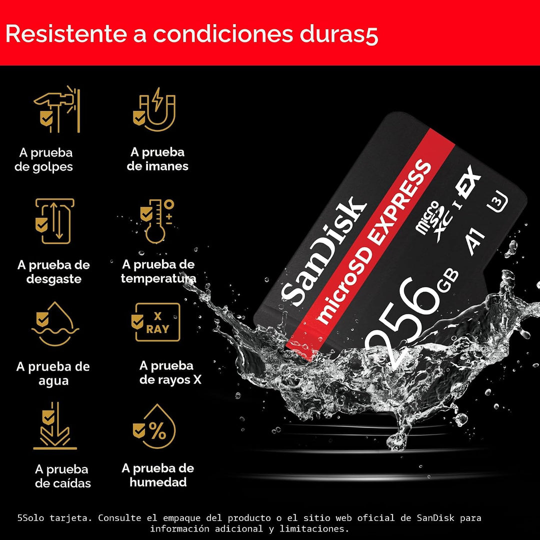 SanDisk Tarjeta microSD Express de 256 GB, funciona con Nintendo-Sw...
