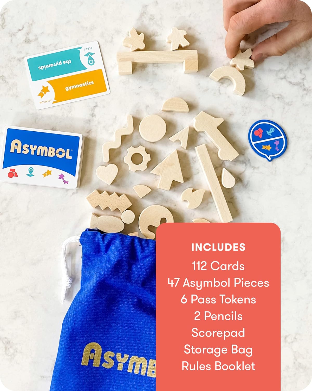 SimplyFun Asymbol - Un juego de construcción y comunicación que desafía tu creatividad e imaginación - 3 a 6 jugadores - Un juego para niños a partir de 8 años