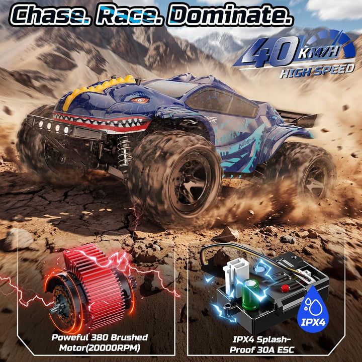 DEERC 9308E 1:16 Coches RC Rápidos para Niños de 8 a 12 años Camión...