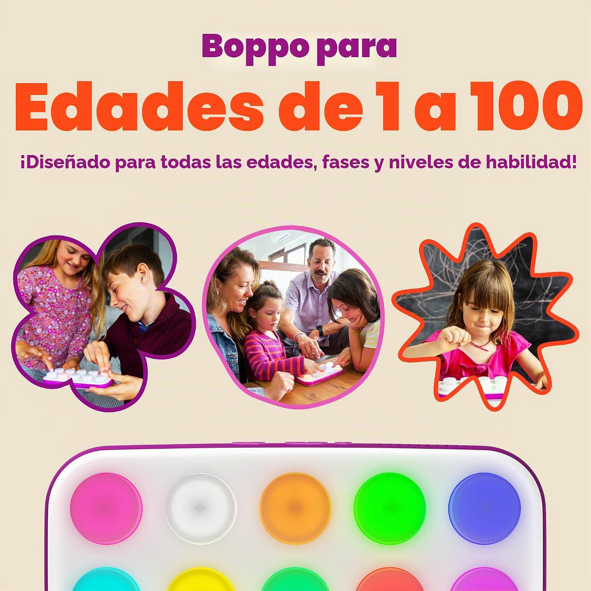 Boppo Tableta de aprendizaje sin pantalla para niños, más de 40 juegos