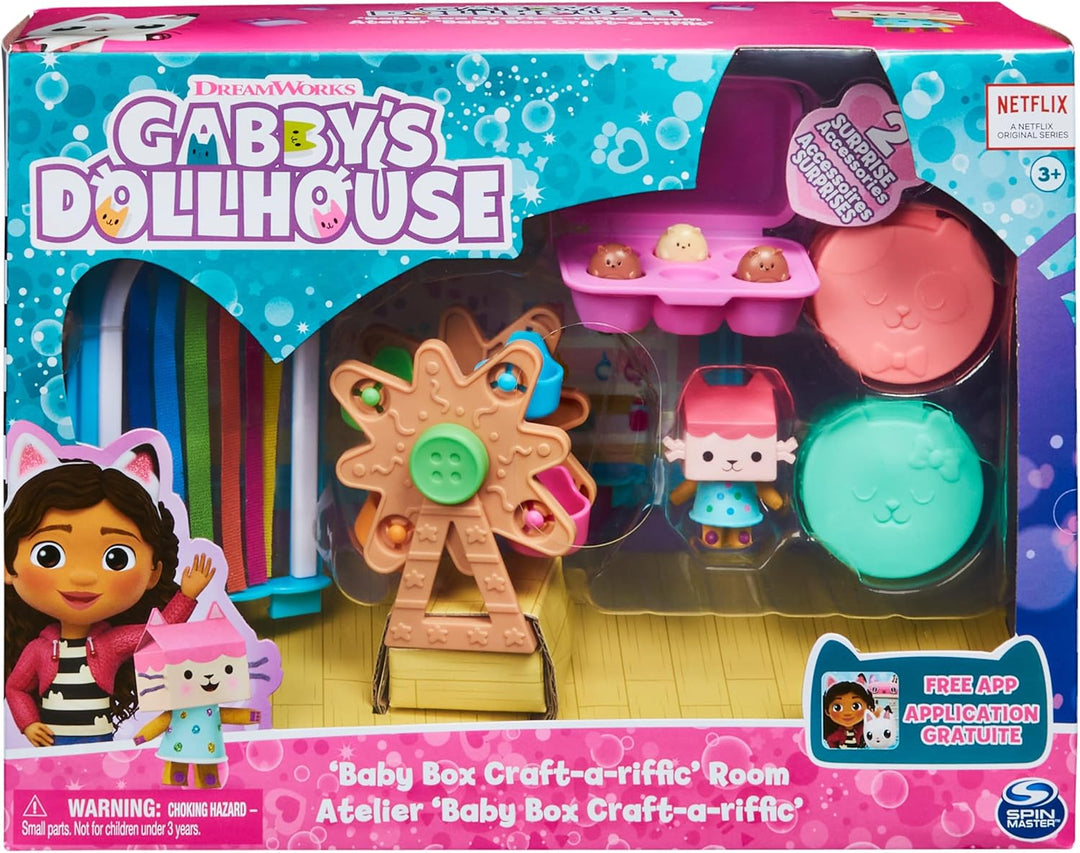 Gabby's Dollhouse, habitación Baby Box Cat Craft-A-Riffic con f...