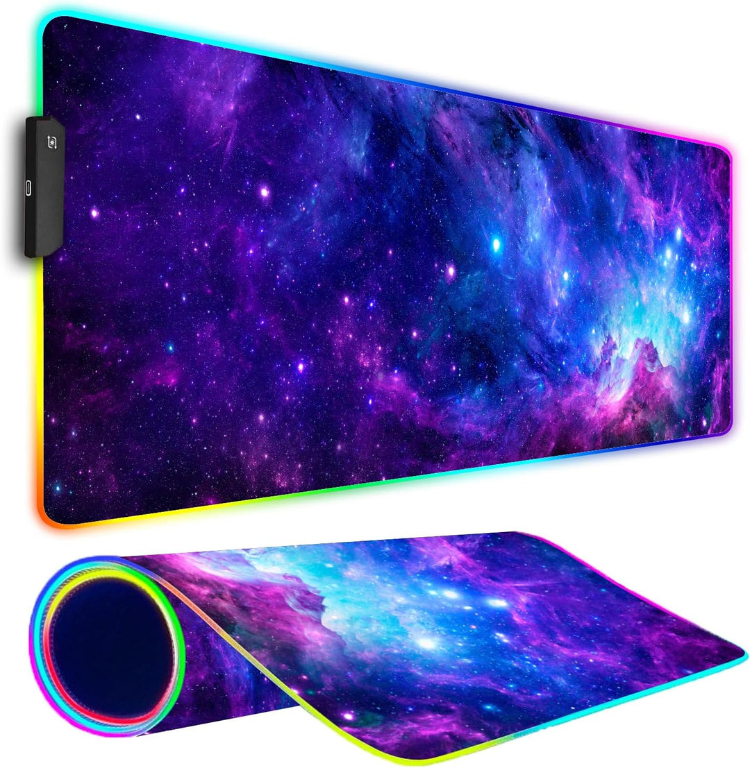 Armanza Alfombrilla de ratón RGB para juegos, alfombrilla grande co...