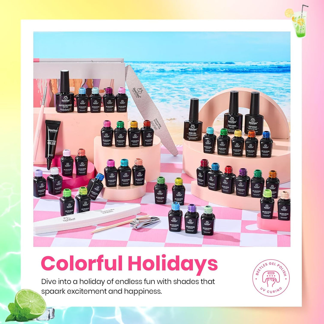 Beetles - Juego de esmaltes de gel de 36 colores, esmalte de uñas d...