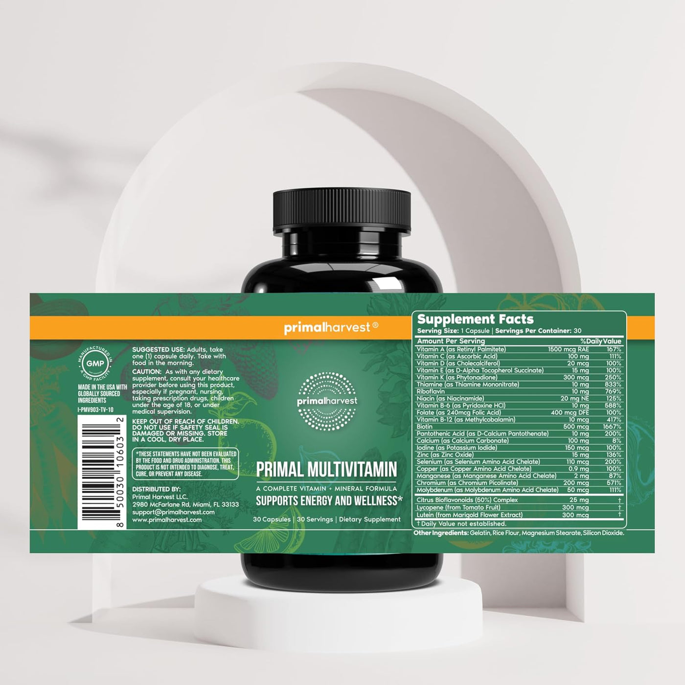 Primal Harvest Primal Multivitamin - Suplemento diario de multivita...