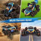 8WD - Coche de acrobacias de carretera con detección de gestos, autos de control remoto con luz LED, música y aerosol, juguetes de automóvil a control remoto de deriva regalos para niños y niñas de 6 a 12 años