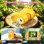Microscopio de mano digital 1000X con pantalla IPS de 2.0 pulgadas, juguete de ciencia STEM de bolsillo recargable, regalo educativo para niñas, niños, estudiantes de 3 a 12 años