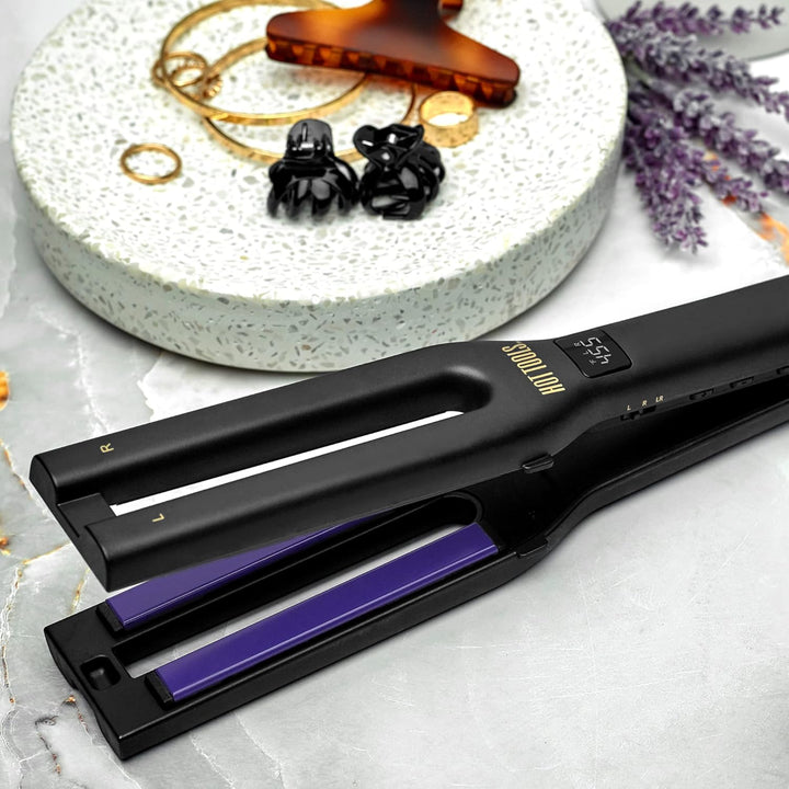 HOT Tools Pro Signature - Plancha plana de doble placa, cuatro plac...
