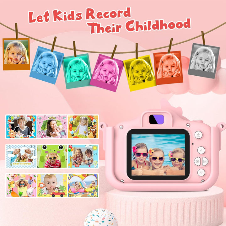Cámara infantil para niñas, cámara HD selfie para niños pequeños, j...