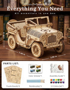 Rompecabezas de madera 3D para adultos, kit de modelo de coche