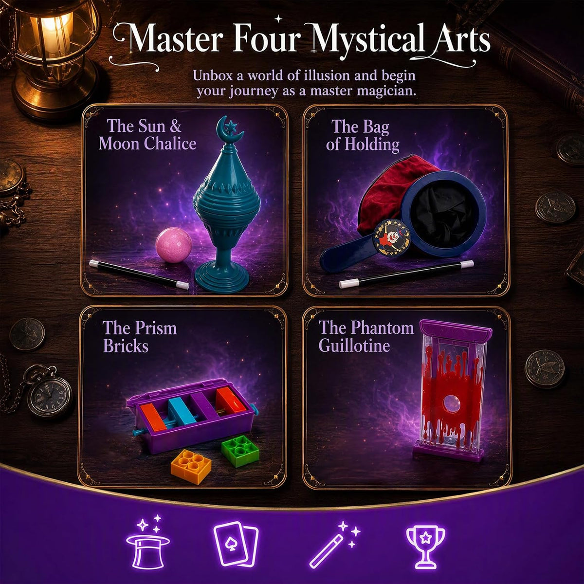 NEW TOYS Juego de trucos de magia para niños a partir de 6 años - Kit 32 en