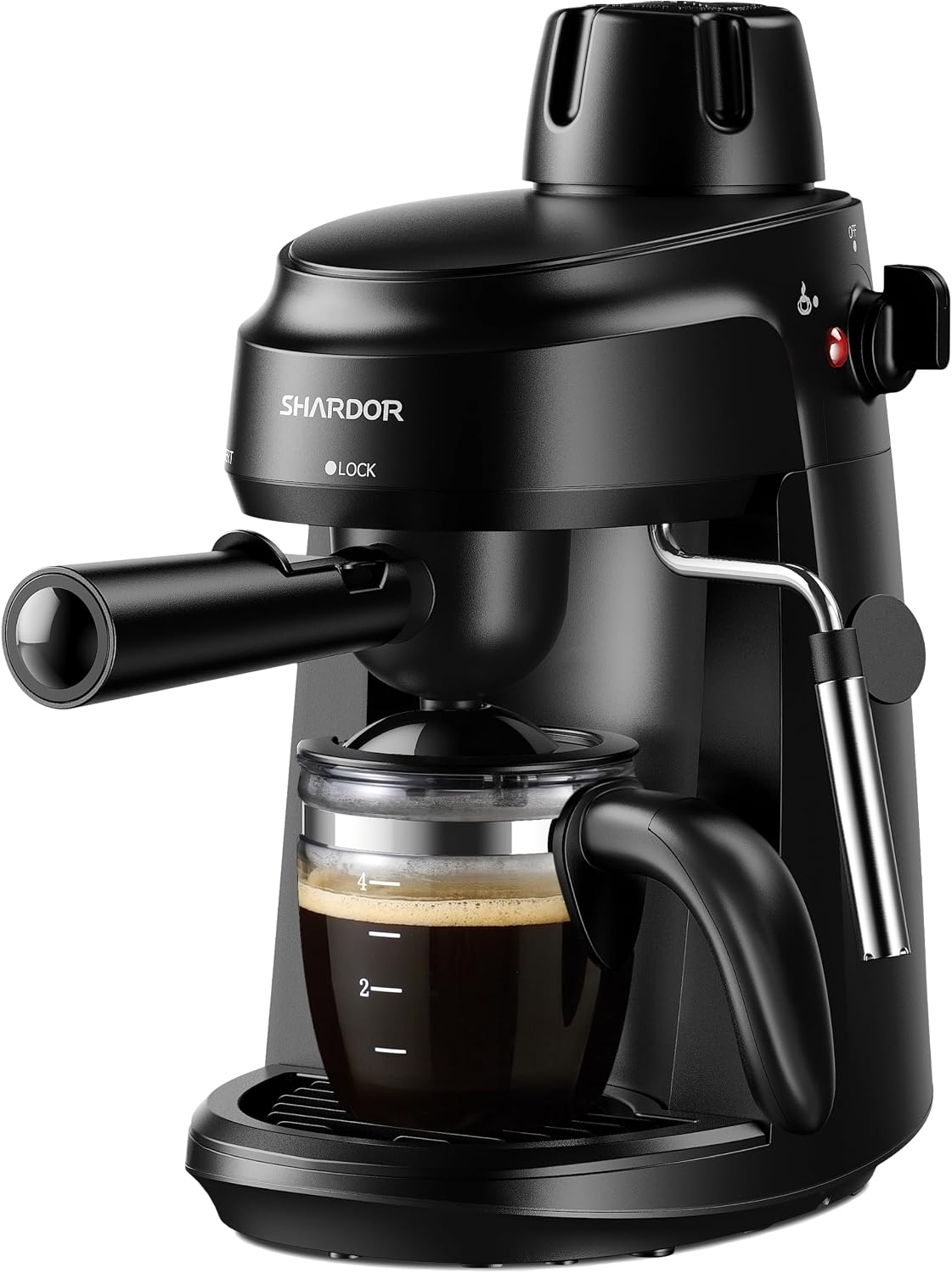 SHARDOR Máquina de café expreso compacta de 3.5 bares, cafetera de café