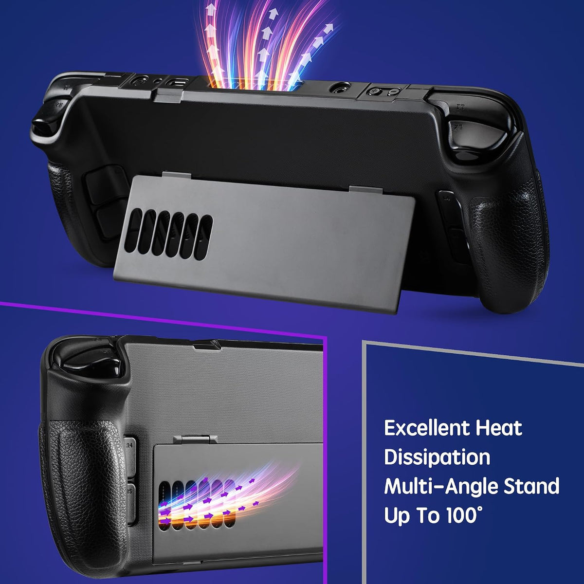 UYIYE Funda protectora para Steam Deck OLED y LCD con función atril, color
