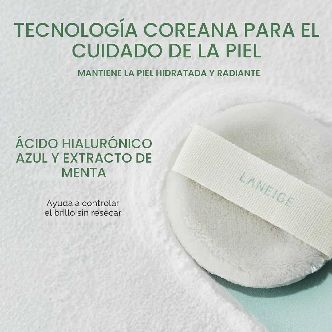 LANEIGE Neo Difuminador Polvo: Compacto de Control de Aceite Corean...