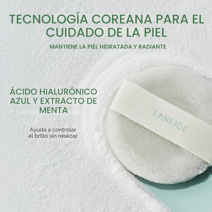 LANEIGE Neo Difuminador Polvo: Compacto de Control de Aceite Corean...