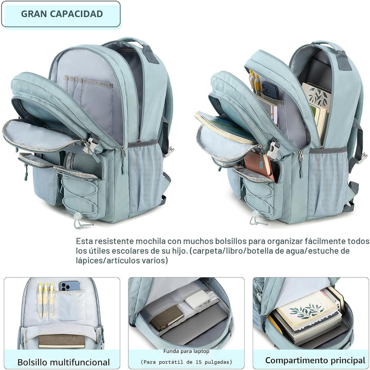 Lohol Mochila resistente al agua con múltiples bolsillos para viaje...