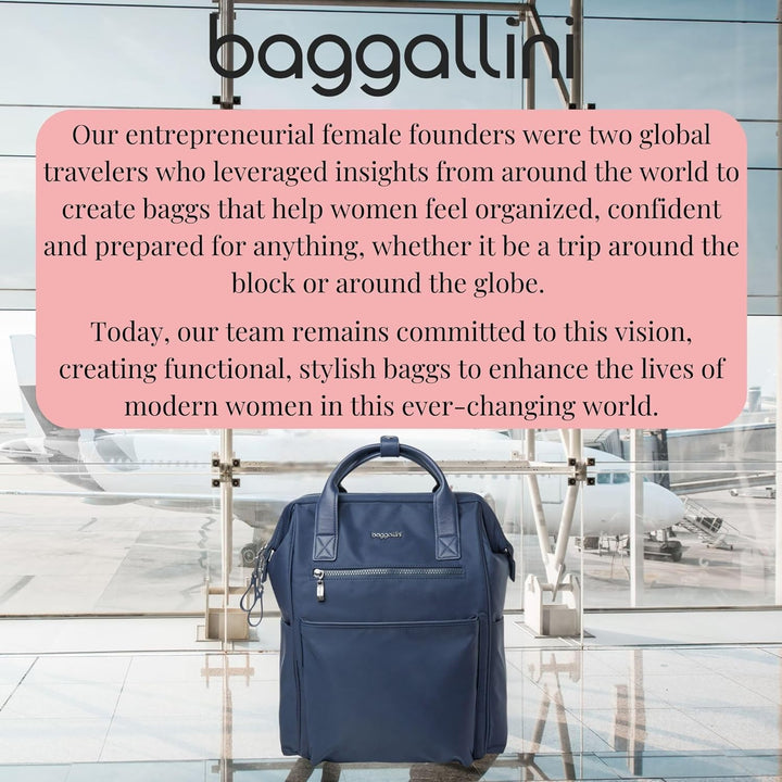 Baggallini Mochila Soho para mujer, Azul marino (French Navy), tall...