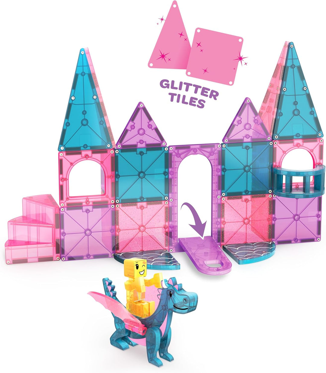 MAGNA-TILES Castle - Juego de construcción magnética de 25