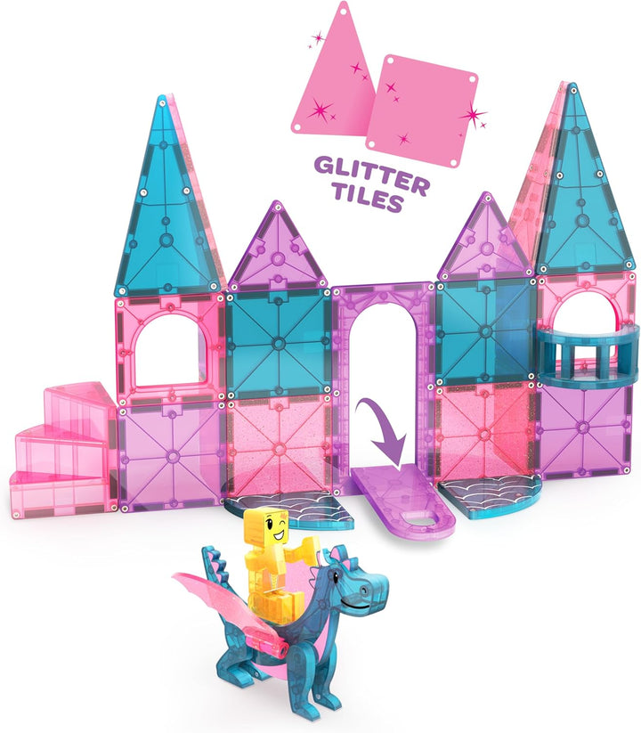 MAGNA-TILES Castle - Juego de construcción magnética de 25