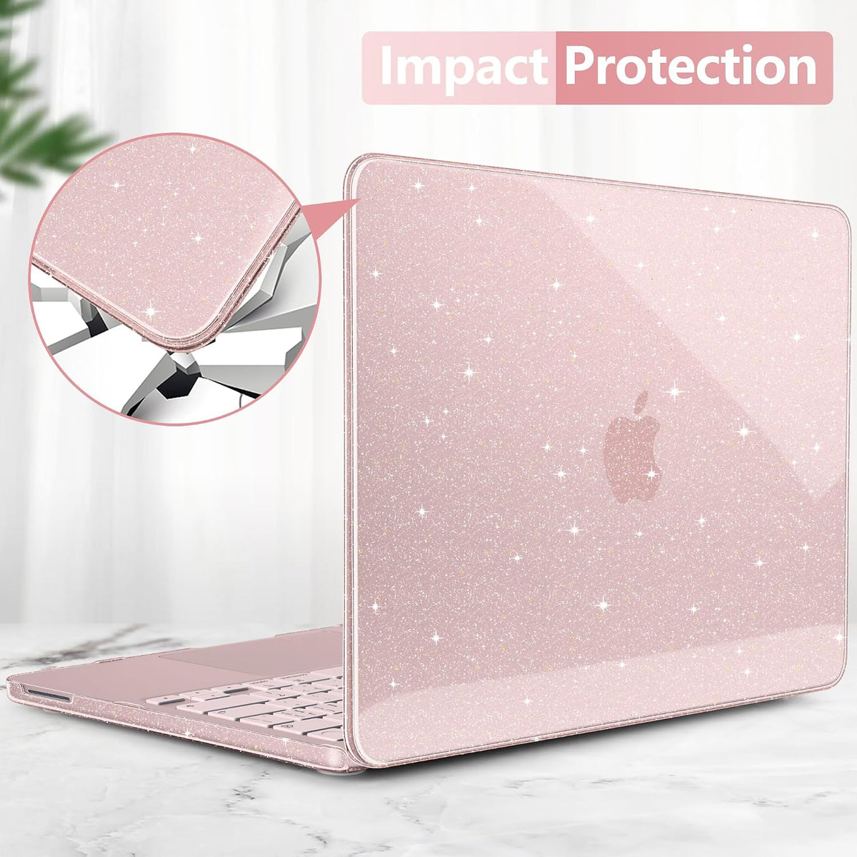 MEEgoodo Funda con purpurina para MacBook Neo de 13 pulgadas versió...