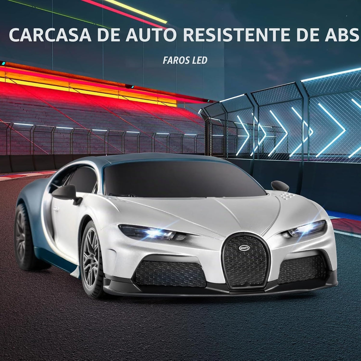 MIEBELY 1/24 Licensed Bugatti Chiron RC Car Rechargeable Toy para Kids 6-12