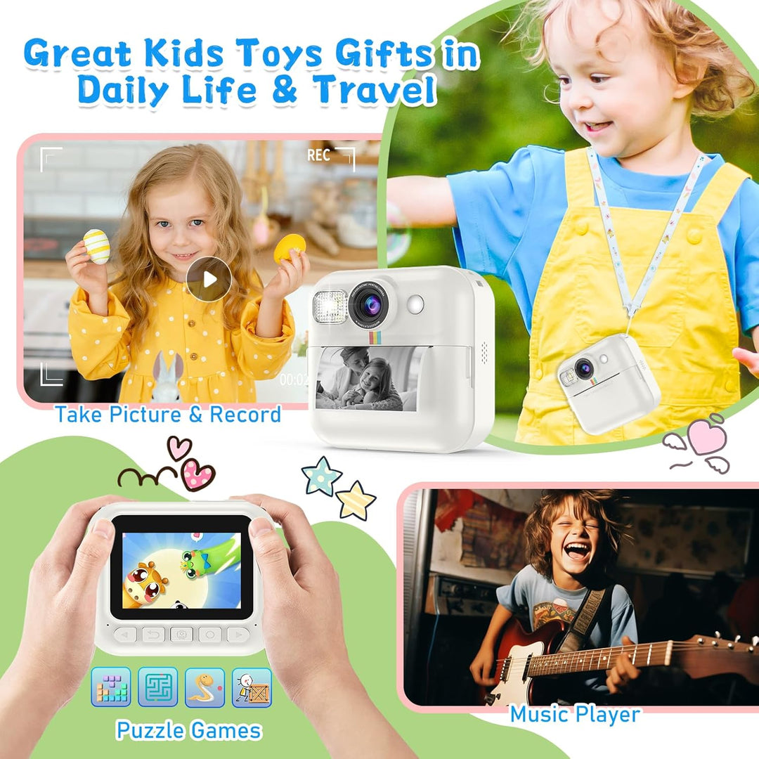 Cámara de impresión instantánea para niños, regalos para niñas y ni...