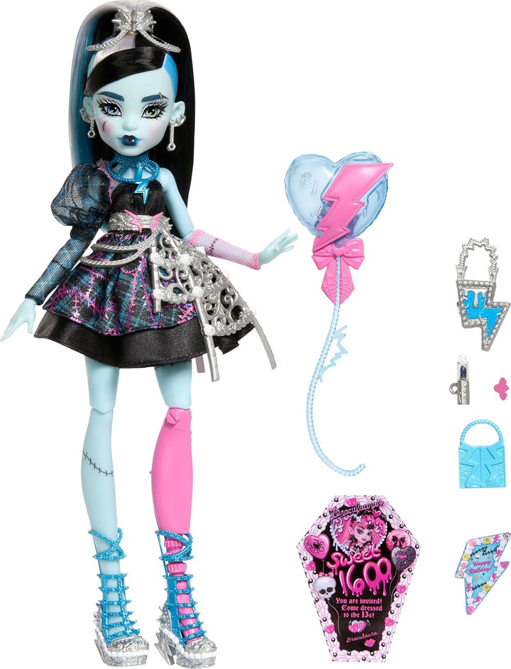 Monster High Muñeca de Cumpleaños Dulce y Aterradora, Frankie Stein...