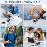 Cargador portátil 5 en 1 para iPhone, batería externa de 40800 mAh,...