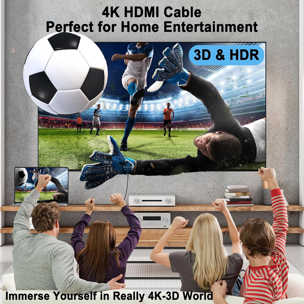 Cable HDMI de 3 pies, paquete de 10 unidades, cable HDMI 4K, 3 pies