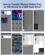 Unidad flash de 256 GB con certificación MFi para iPhone Photo Stic...