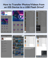 Unidad flash de 256 GB con certificación MFi para iPhone Photo Stic...