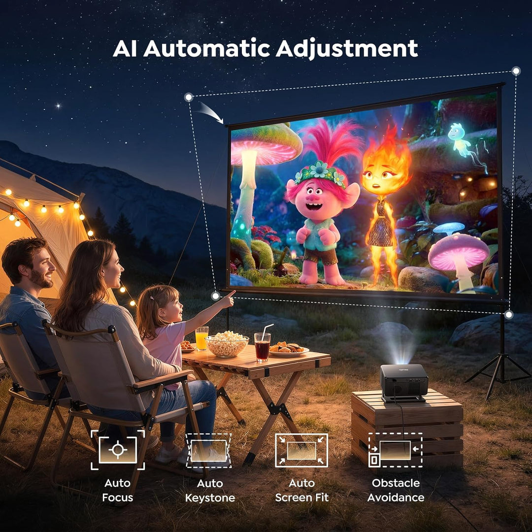 Proyector inteligente [Google TV integrado y soporte 4K] con WiFi y...