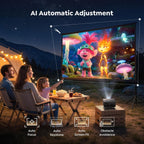 Proyector inteligente [Google TV integrado y soporte 4K] con WiFi