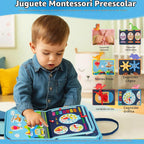Busy Board Montessori Toys, 10 Pages Felt Activity Book