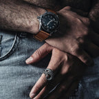 hemsut h Horween - Correas de reloj de cuero para hombre, correa de cuero de liberación rápida para reloj, envoltura de repuesto de 0.71 pulgadas, 0.78 pulgadas, 0.86 pulgadas