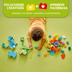 LEGO DUPLO Town - Juguete de aprendizaje de dinosaurios sobre ruedas 3 en 1 para niños pequeños y niñas, a partir de 3 años, juego de construcción y educación, enseña habilidades de resolución de