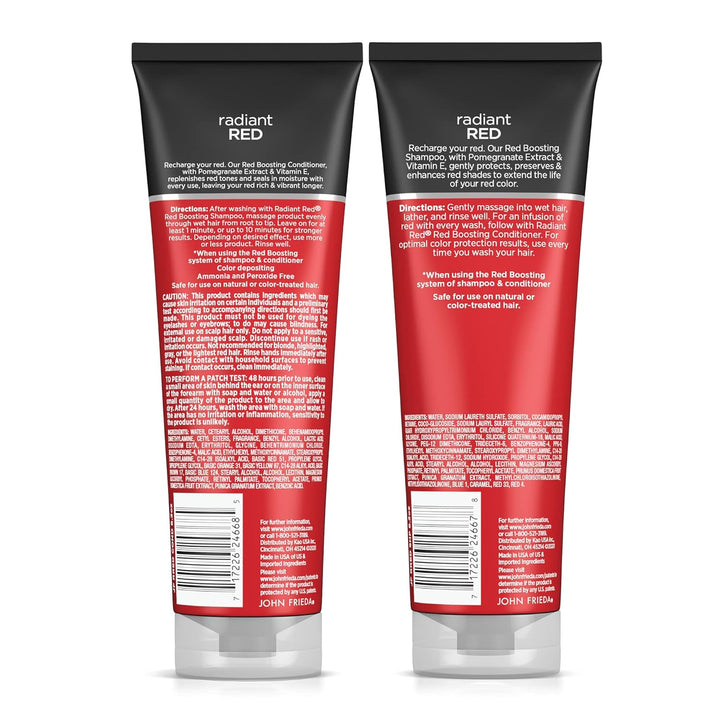 John Frieda Paquete de champú y acondicionador Radiant Red, champú...