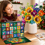 HOGOKIDS Calendario de Adviento de Navidad, ramo de flores silvestres