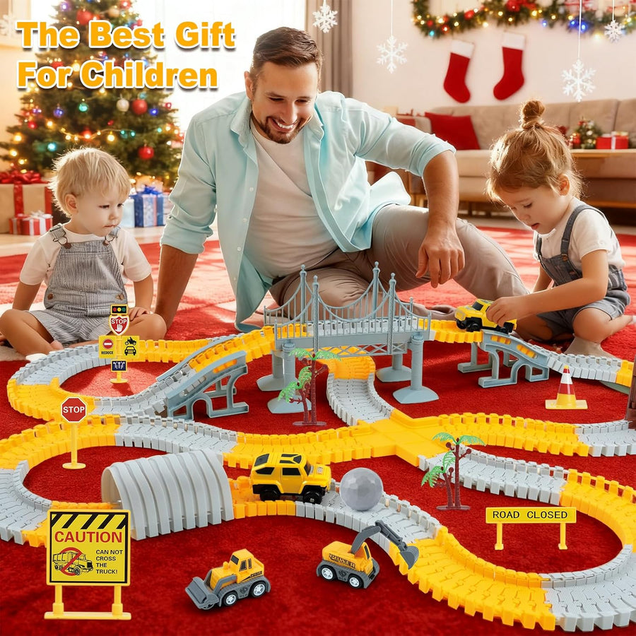 BEMITON Pista de Carreras de Construcción Juguetes para Niños - Reg...